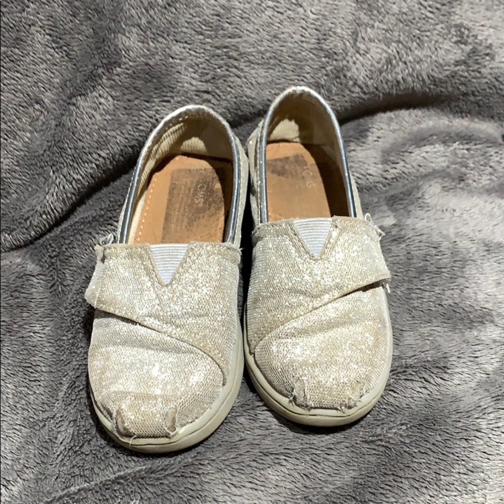 Toddler TOMS sparkle slip-on shoes